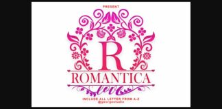 Romantica Monogram Font Poster 1