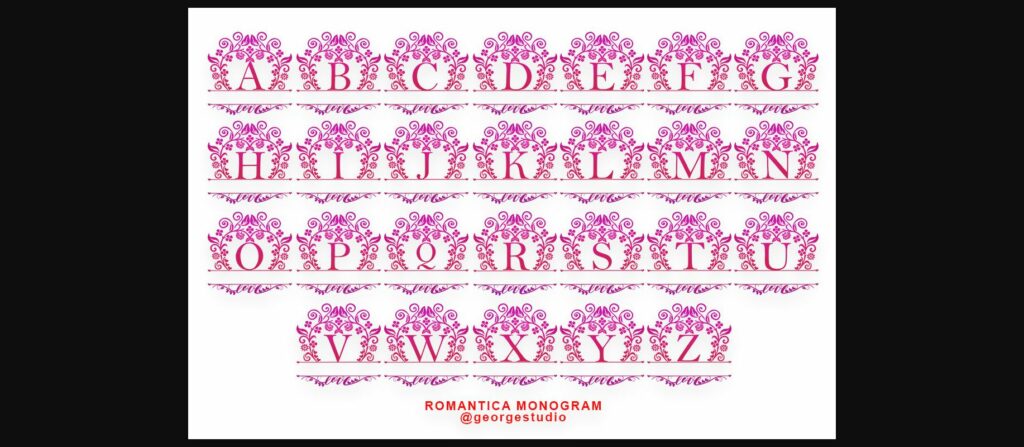 Romantica Monogram Font Poster 5