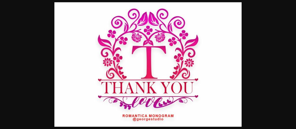 Romantica Monogram Font Poster 6