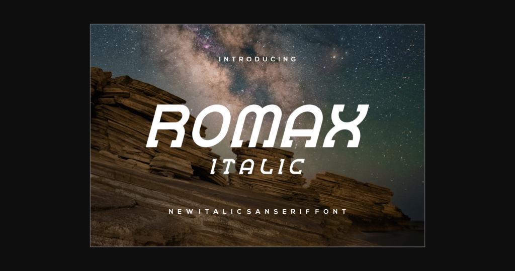 Romax Italic Font Poster 1