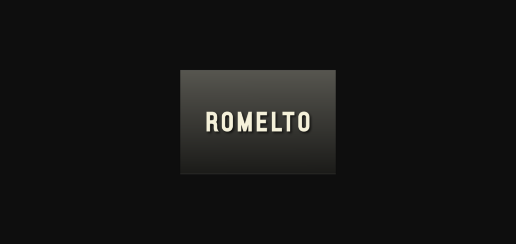 Romelto Font Poster 3