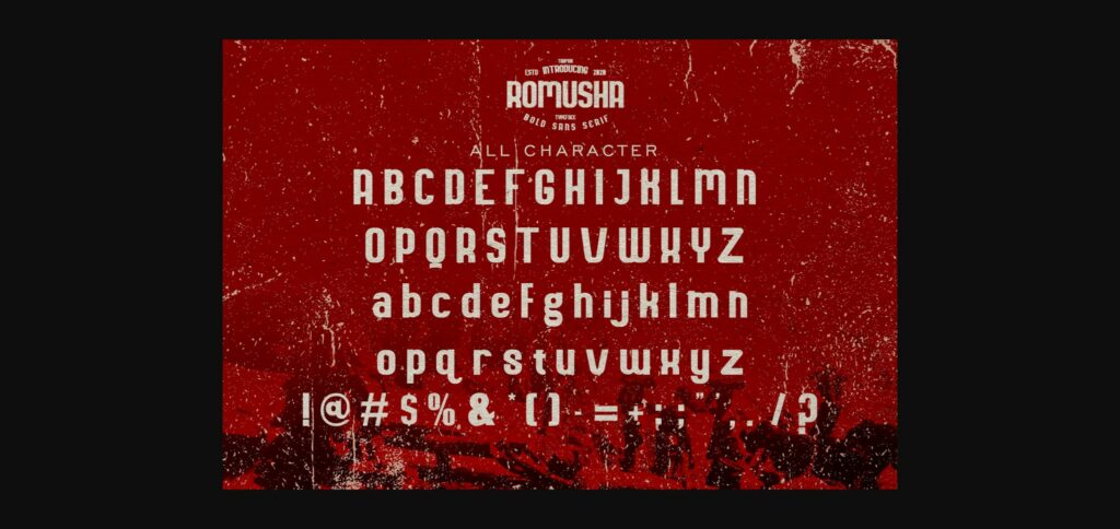 Romusha Font Poster 7