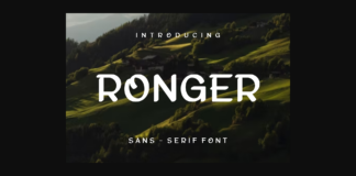 Ronger Font Poster 1