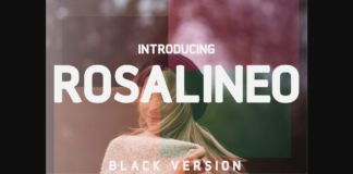 Rosalineo Black Font Poster 1