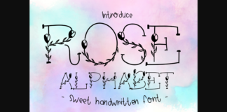 Rose Alphabet Font Poster 1