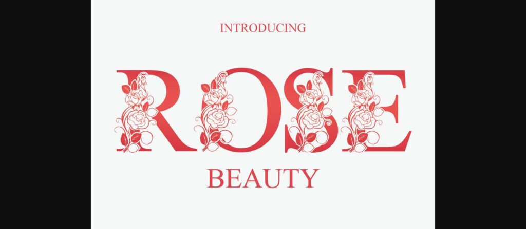 Rose Beauty Monogram Font Poster 3