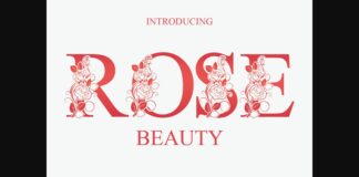 Rose Beauty Monogram Font Poster 1