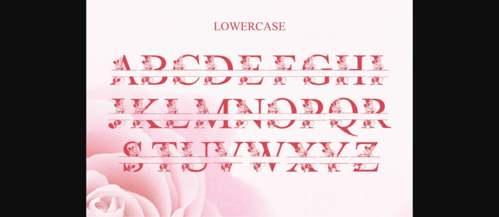 Rose Beauty Monogram Font Poster 6