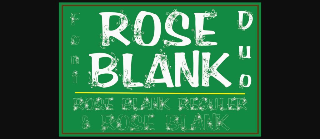 Rose Blank Font Poster 1