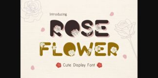 Rose Flower Font Poster 1