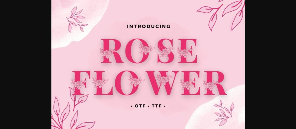 Rose Flower Font Poster 3