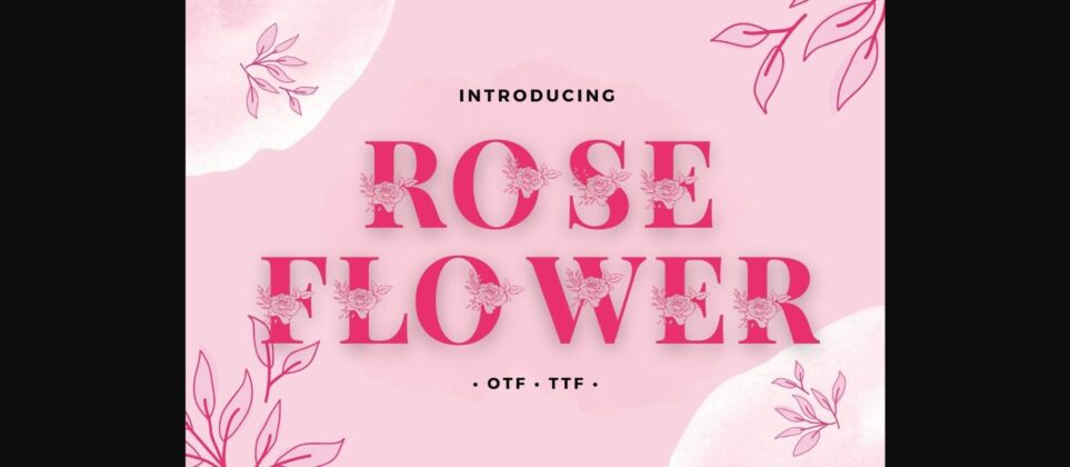 Rose Flower Font Poster 3