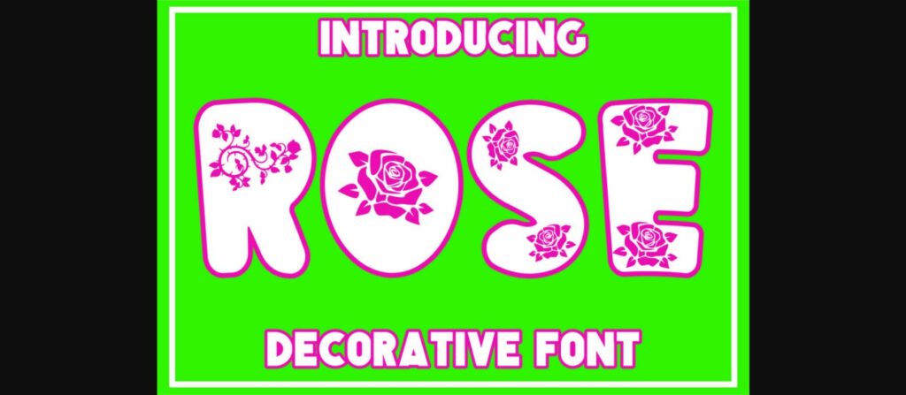 Rose Font Poster 3