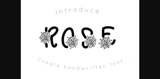 Rose Font Poster 1