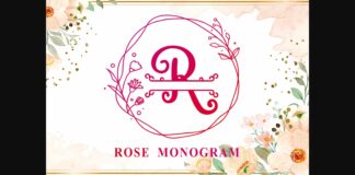 Rose Monogram Font Poster 1