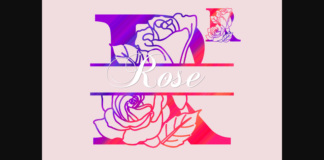 Rose Split Font Poster 1