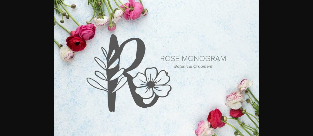 Rose Monogram Font Poster 1