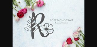 Rose Monogram Font Poster 1