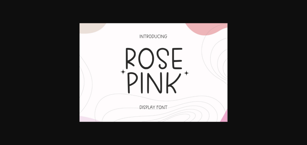 Rose Pink Font Poster 3