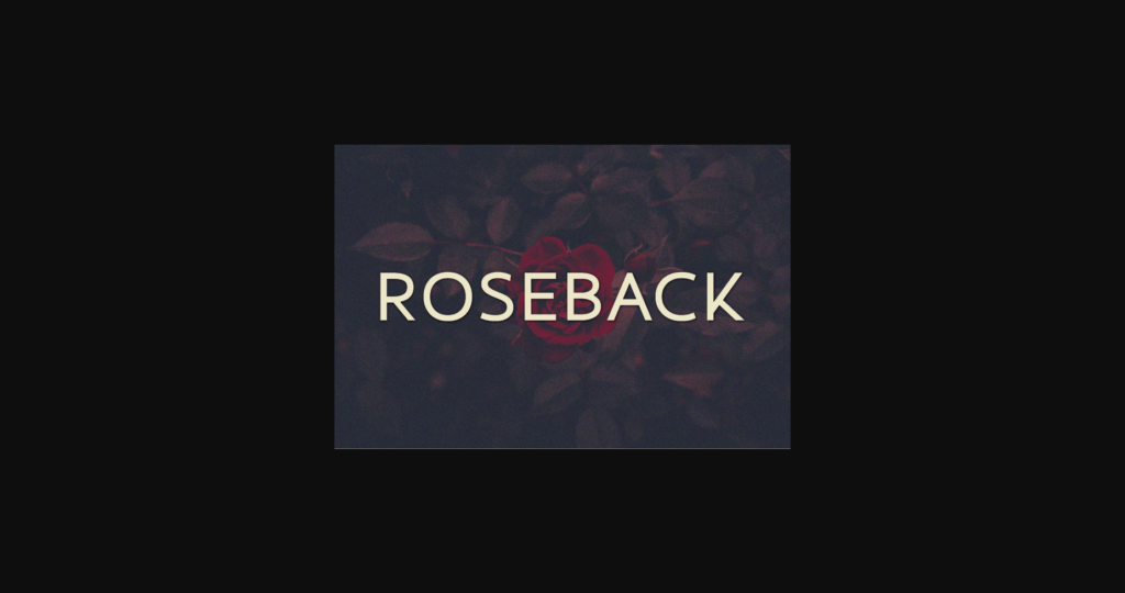 Roseback Font Poster 3
