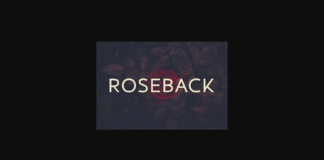 Roseback Font Poster 1