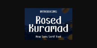 Rosed Kuramad Font Poster 1