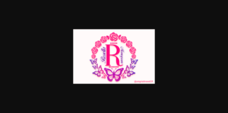 Rosella Monogram Font Poster 1