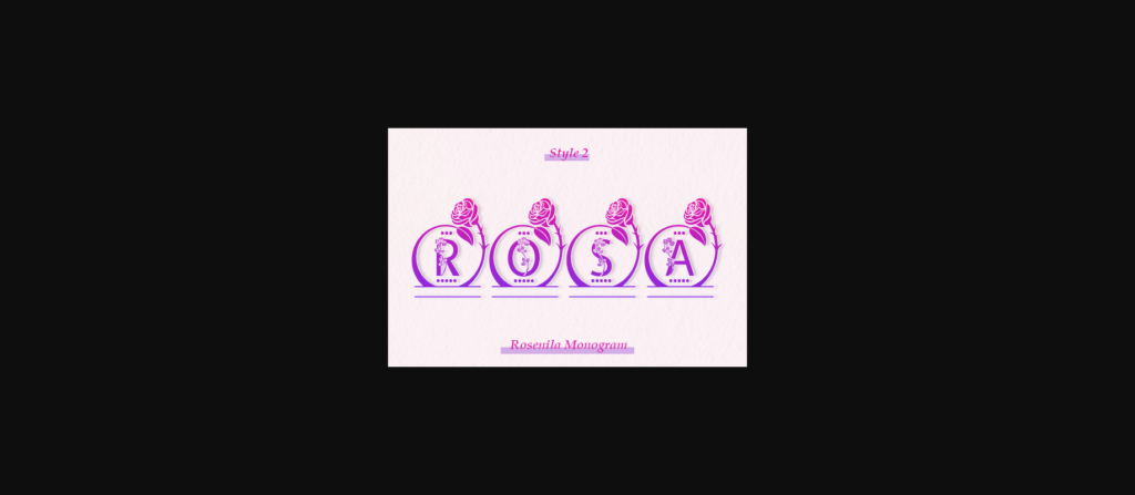 Rosenila Monogram Font Poster 5