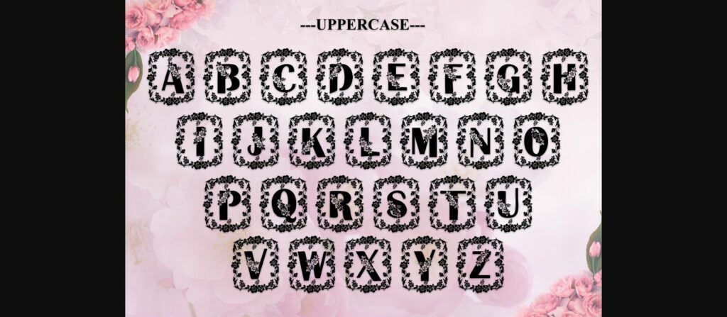 Roses Monogram Font Poster 9