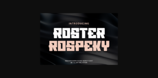 Roster Rospeky Font Poster 1