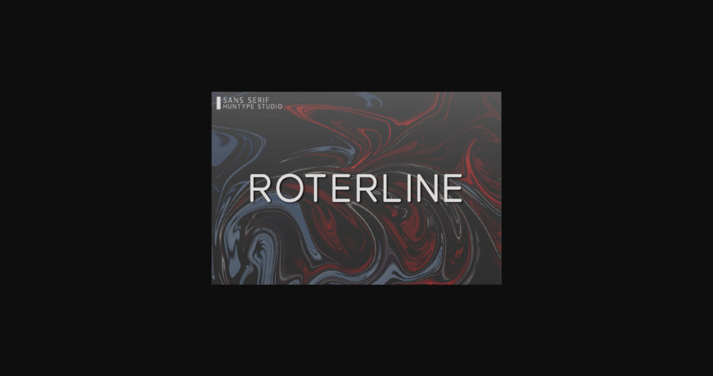 Roterline Font Poster 3