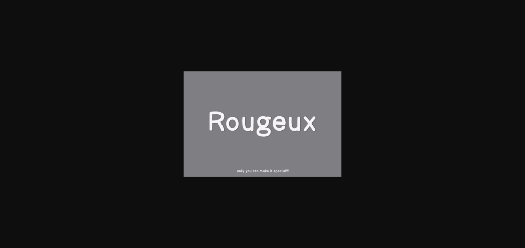 Rougeux Font Poster 3