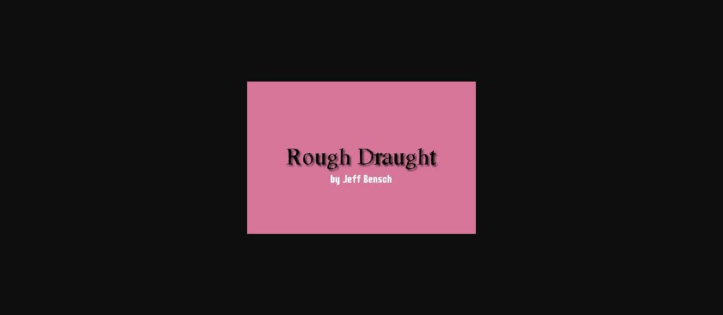 Rough Draught Font Poster 1