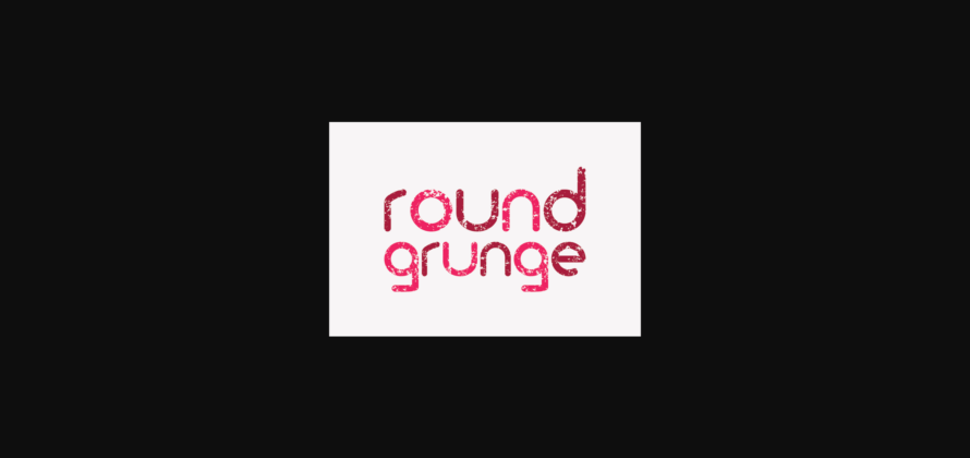 Round Grunge Font Poster 3