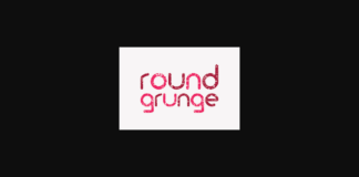 Round Grunge Font Poster 1