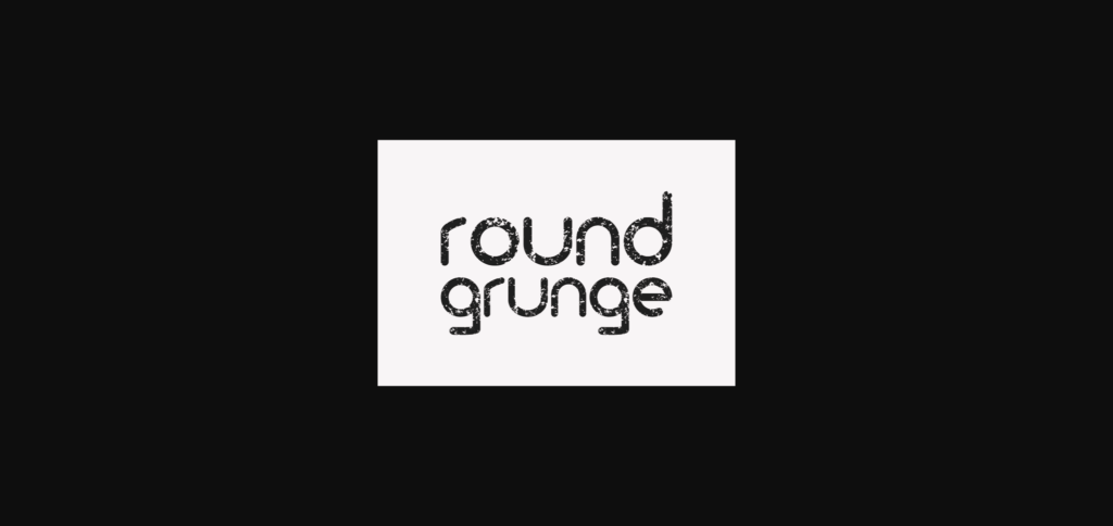 Round Grunge Font Poster 4