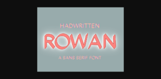 Rowan Font Poster 1