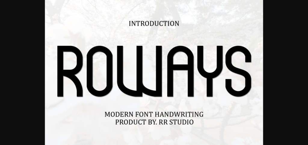 Roways Font Poster 1