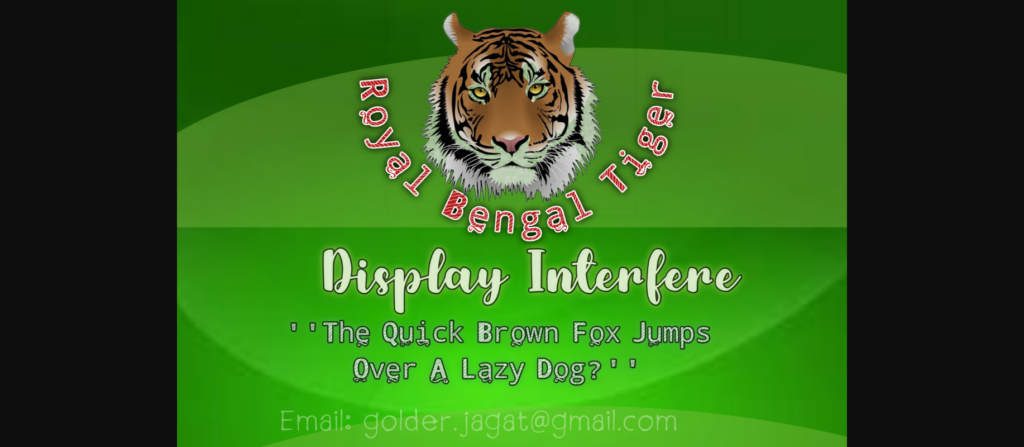 Royal Bengal Tiger Font Poster 1