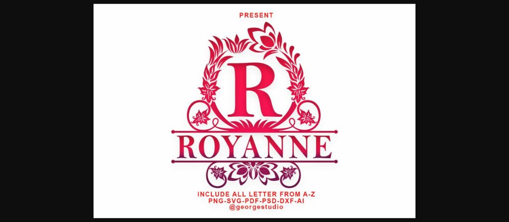 Royanne Monogram Font Poster 3