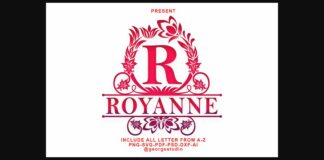 Royanne Monogram Font Poster 1