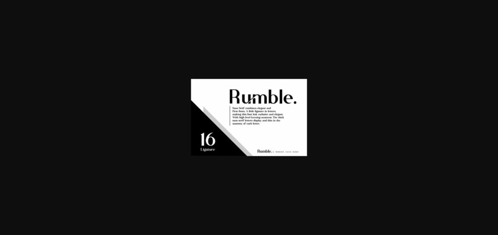 Rumble Font Poster 4