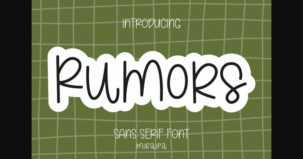 Rumors Font Poster 3