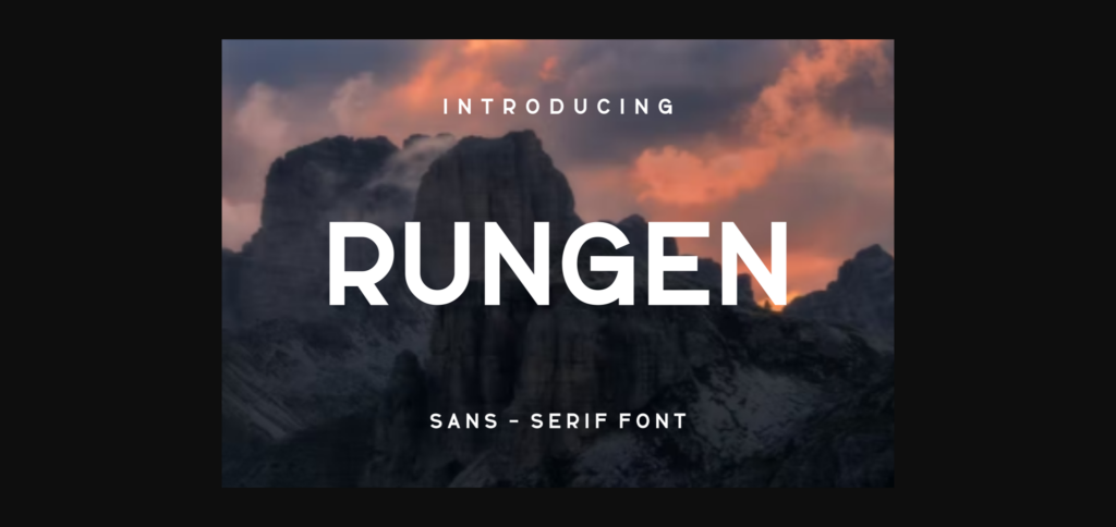 Rungen Font Poster 1