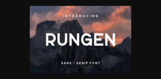 Rungen Font Poster 1