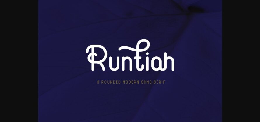 Runtiah Font Poster 1