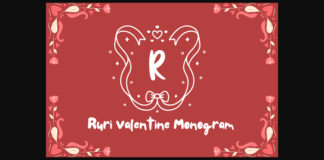 Ruri Valentine Monogram Font Poster 1