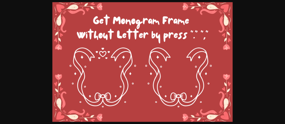 Ruri Valentine Monogram Font Poster 6