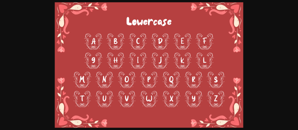 Ruri Valentine Monogram Font Poster 8