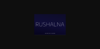 Rushalna Font Poster 1